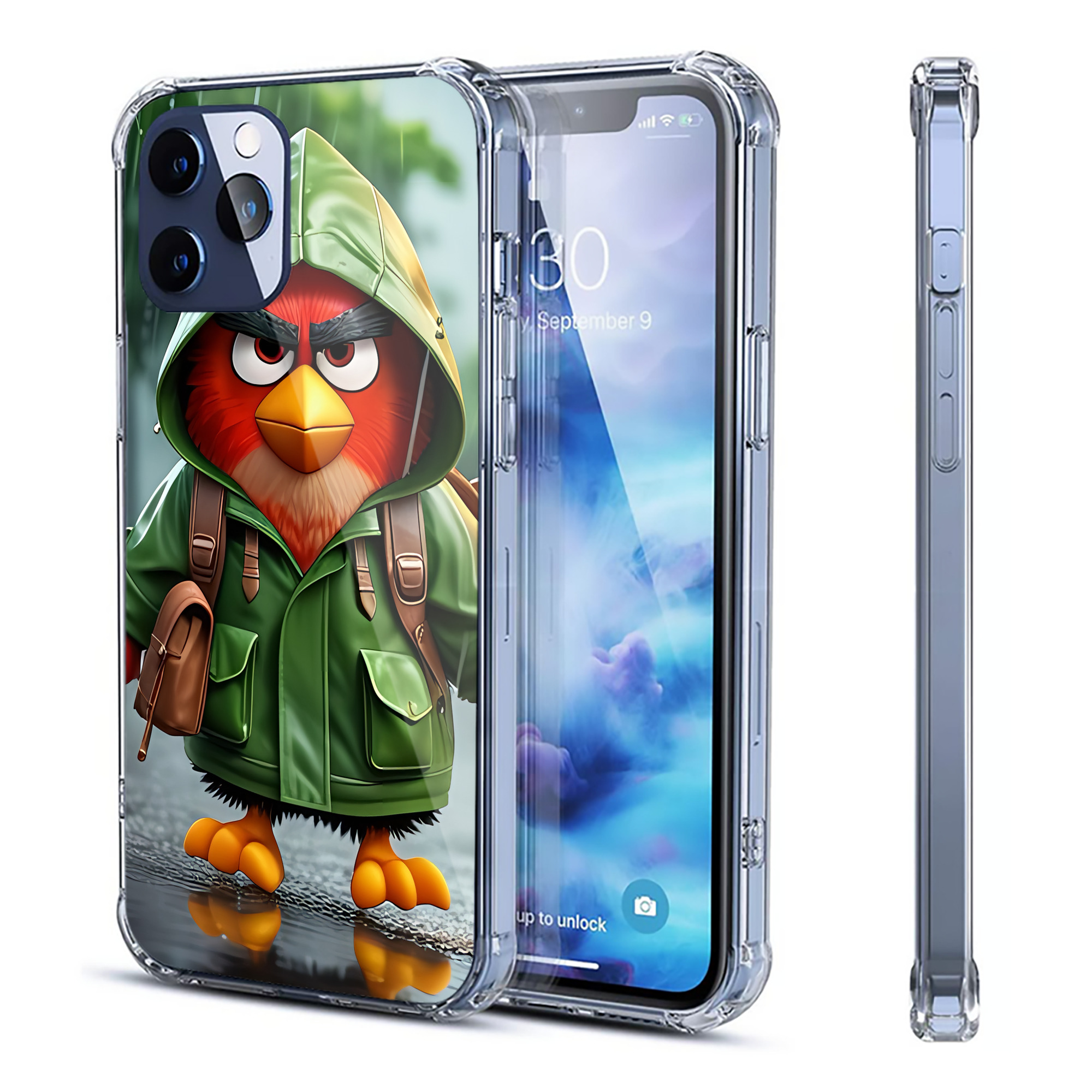（画像用） Angry Birds アングリーバード 【iPhone 12シリーズ対応】透明スマホケース（クリアソフトケース）